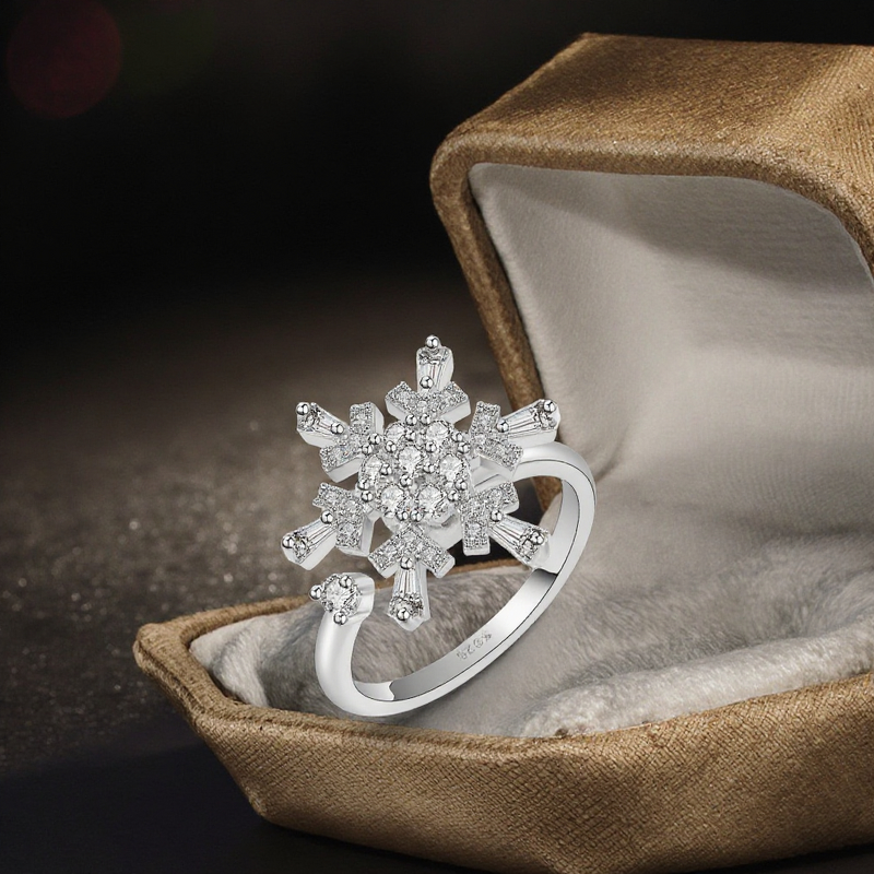 Sunflower Anxiety Ring - Manufacturer - Women's Brass Silver Plated Decompression Wedding Engagement