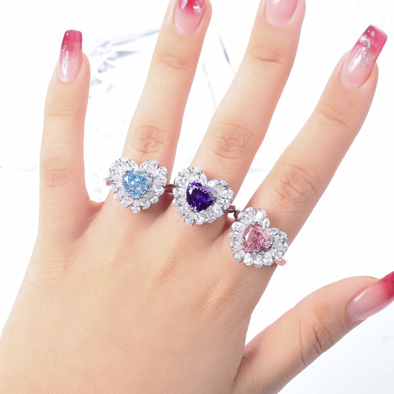 Lab Created Sapphire Ring - Manufacturer - Oval Royal Blue S925 Engagement Ring Diamond Wedding Band