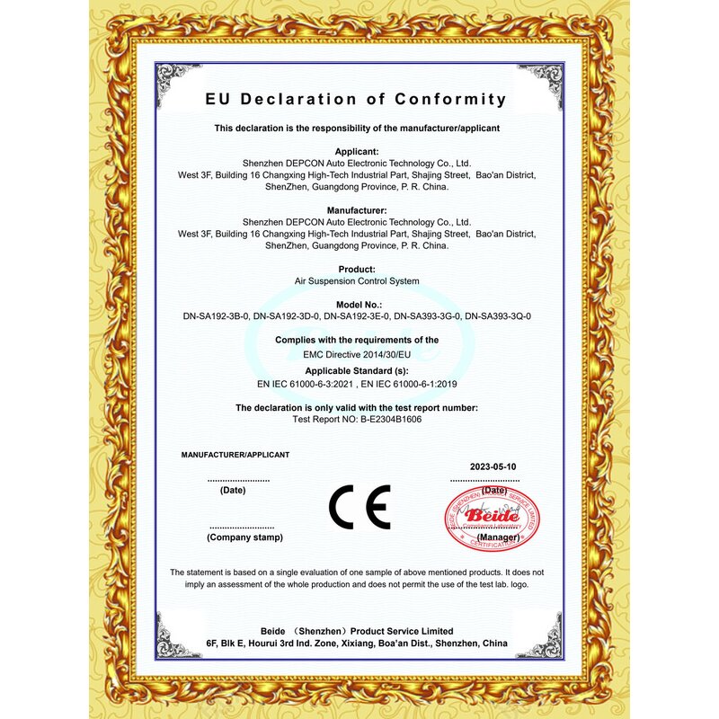 Bluetooth Air Ride Management - Manufacturer - 4 Corner 5 Segment Classical Car Suspension Parts