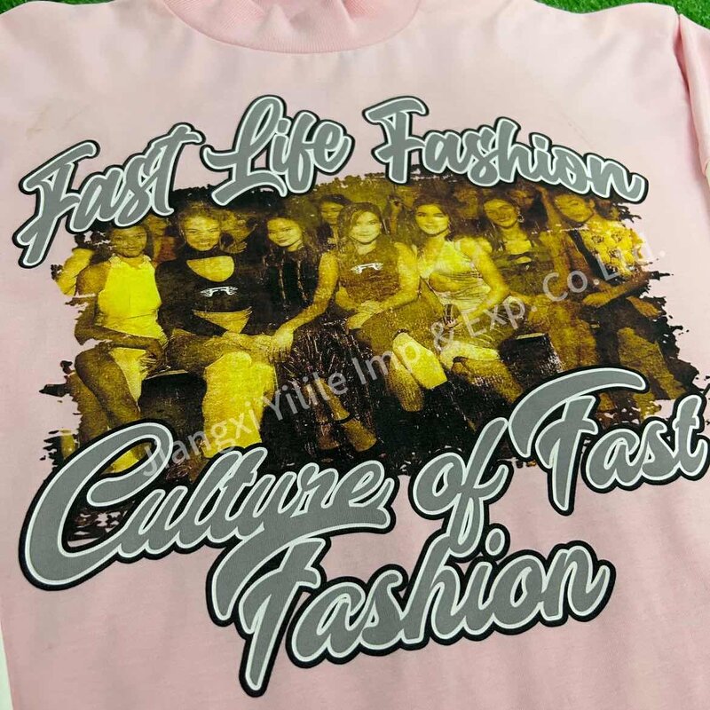 Men's Long Sleeve T-shirt - Manufacturer - TS2861 Oversized Distressed Full Print Double Layer