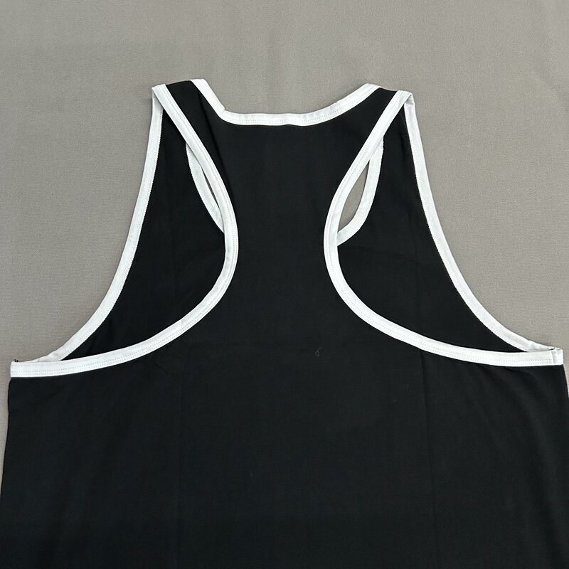 Men's Hollow Tank Tops - Manufacturer - TK716 100% Cotton Gym Fitness Ribbed Absorb Sweat