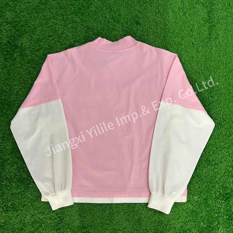 Men's Long Sleeve T-shirt - Manufacturer - TS2861 Oversized Distressed Full Print Double Layer