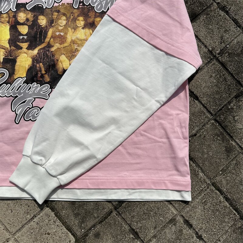 Unisex Long Sleeve Tee - Manufacturer - TS1889 Cotton Double-Layer Quick Dry DTG Print Woven