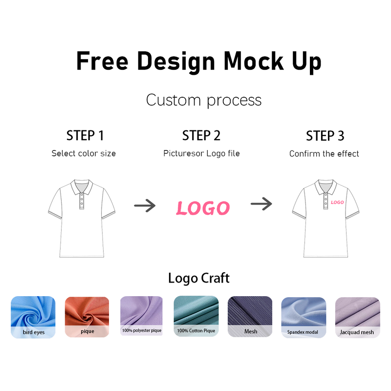 Golf Polo Shirt - Manufacturer - PL859 Unisex Quick Dry Organic Cotton&Polyester Double Layer