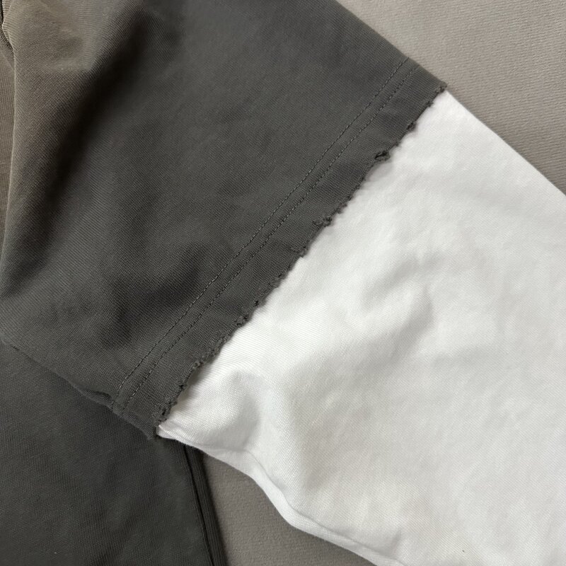 Men's Long Sleeve T-Shirt - Manufacturer - TS1891 100% Cotton Stone Acid Wash DTG Print Layered