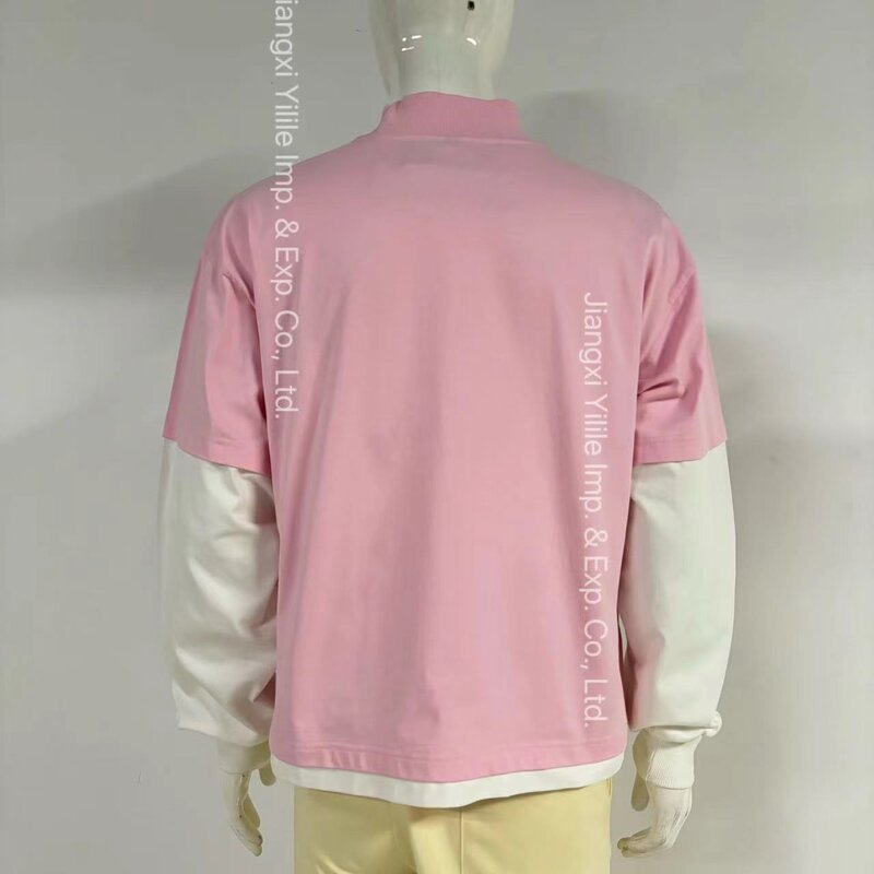 Men's T-Shirts - Manufacturer - TS3006 100% Cotton Heavyweight Double Layer Patched Graphic Print