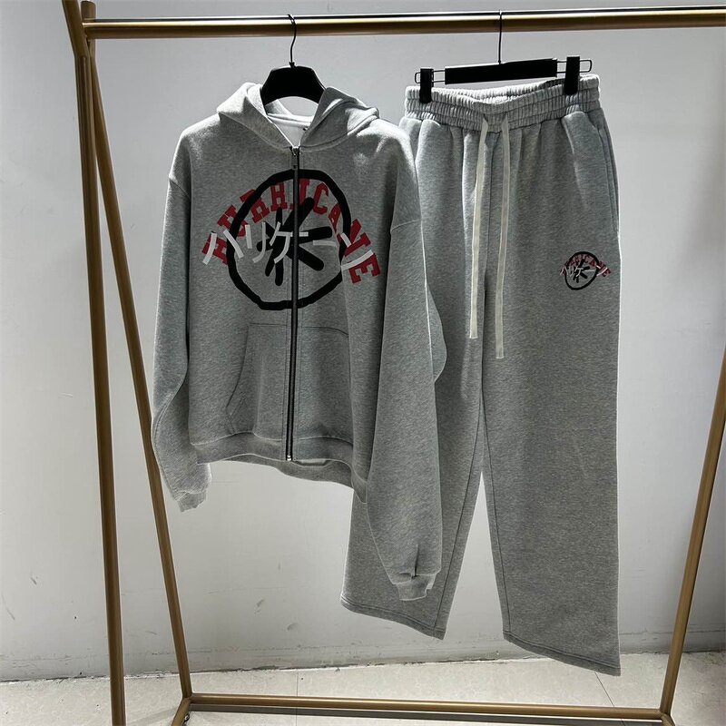 Track Pants - Manufacturer - TT981 Streetwear Flared Cotton Baggy Oversized Wide Leg Custom