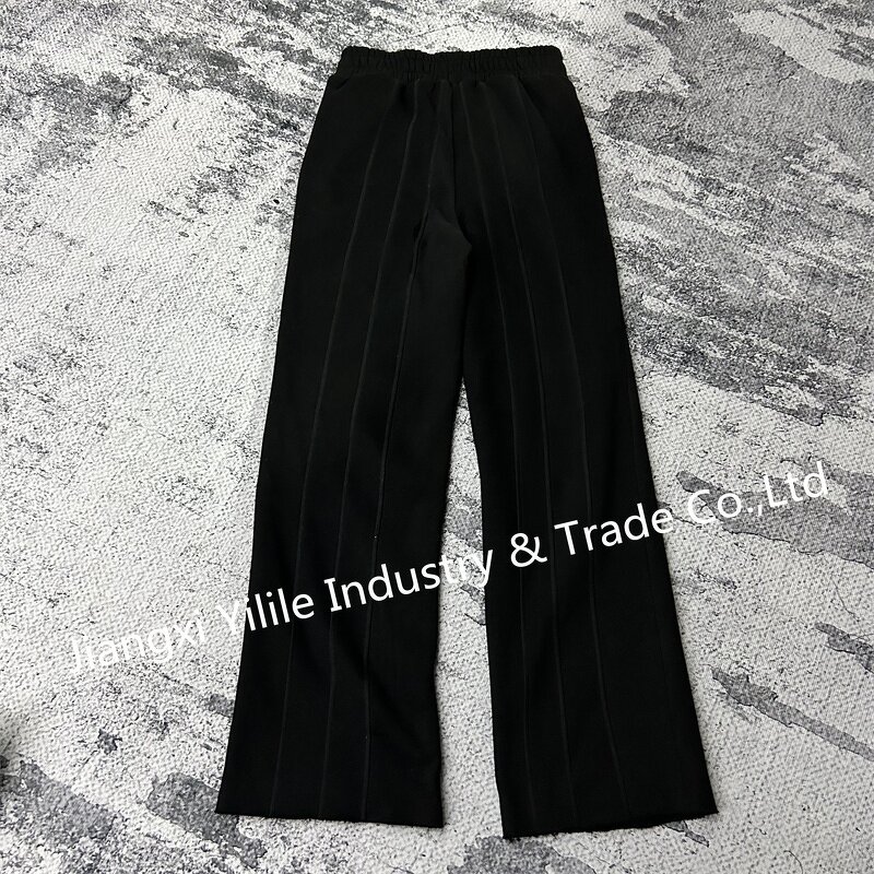 Sweatsuits - Manufacturer - TT315 Cotton Heavyweight Striped Flared Wide Leg Unisex Baggy