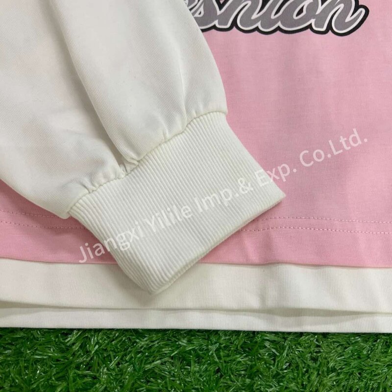 Men's Long Sleeve T-shirt - Manufacturer - TS2861 Oversized Distressed Full Print Double Layer