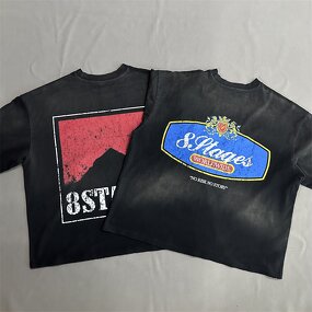 Unisex T Shirt - Manufacturer - TS1888 Heavyweight Cotton Sunfaded Washed DTG Print Oversized