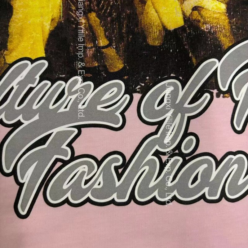 Men's T-Shirts - Manufacturer - TS3006 100% Cotton Heavyweight Double Layer Patched Graphic Print