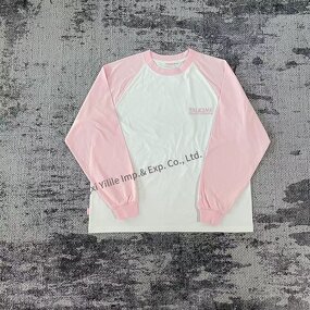 Unisex Tshirts - Manufacturer - TS2699 Cotton Graphic Embroidery Color Block Double Layer Custom