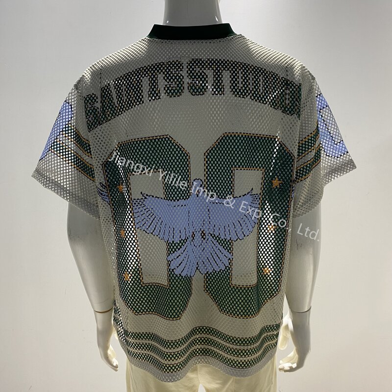 Men's t Shirt - Manufacturer - TS2966 Polyester Mesh Quick Dry Custom Printed Sports Gym Tee