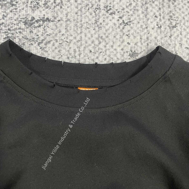 Long Sleeve Shirt - Manufacturer - TS3654 DTG logo Oversized Cut Out Boxy Cropped Rhinestone