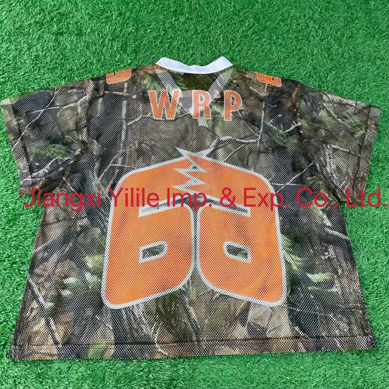 Men's TShirt - Manufacturer - TS3004 Football Jersey Mesh Vintage Streetwear Dtg Printing