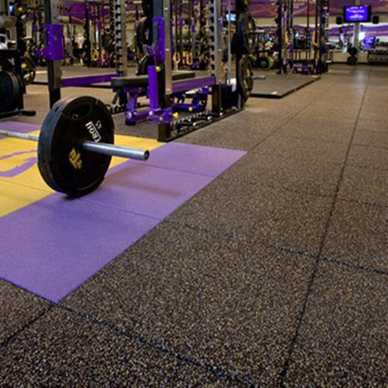Gym Rubber Tile - Manufacturer - 20mm EPDM Black Used Floor Equipment Fitness Mat