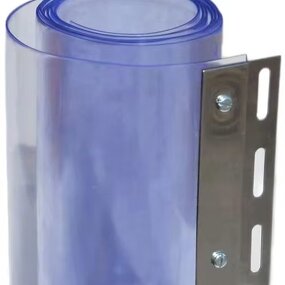 PVC Strip Curtain - Manufacturer - 3mm Transparent with Hanger System Door