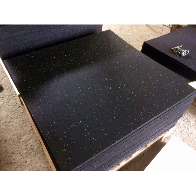 Gym Rubber Tile - Manufacturer - 20mm EPDM Black Used Floor Equipment Fitness Mat