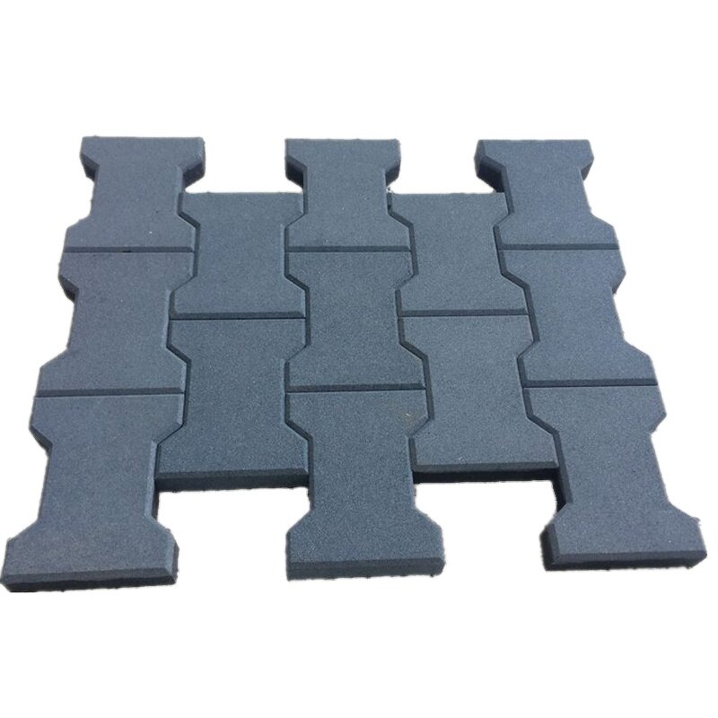 Rubber Pavers - Manufacturer - 45mm Grey Dog Bone Outdoor Playground Floor