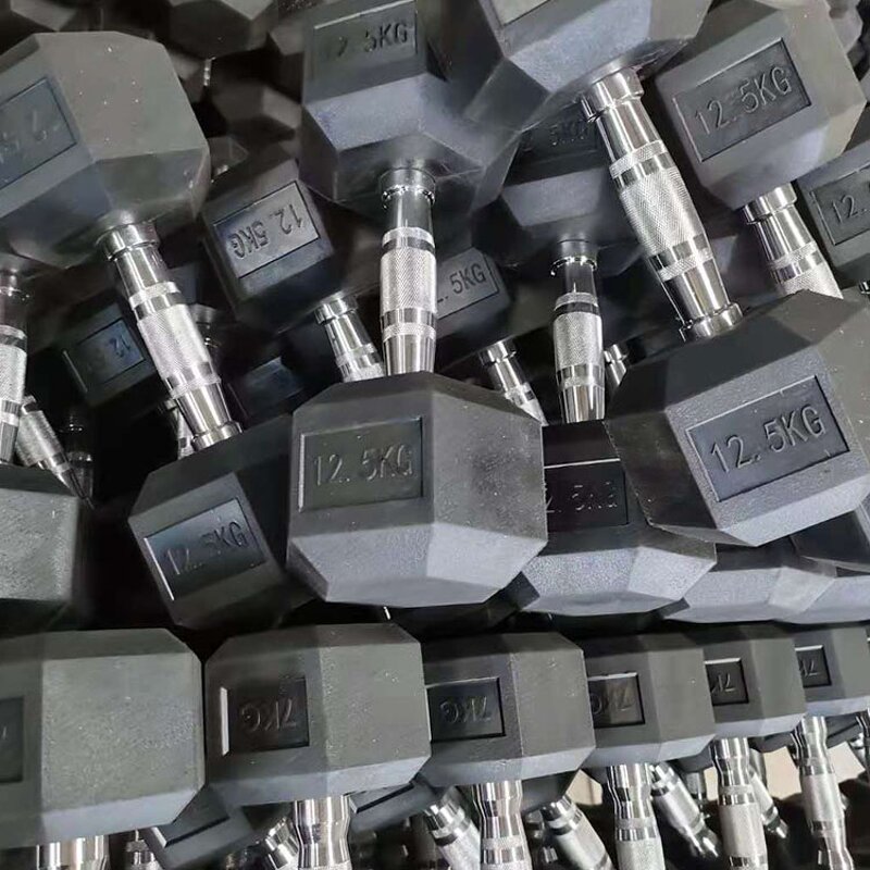 Rubber Coated Dumbbell - Manufacturer - Factory Direct Strength Training Commercial