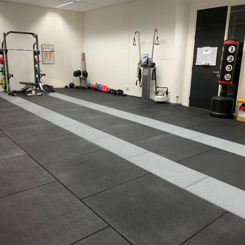 Gym Rubber Flooring - Manufacturer - Sinysenda 1.5cm SBR Gym Floor Mat Tiles