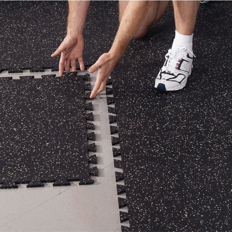 Gym Rubber Flooring - Manufacturer - 3mm-12mm Fireproof Black Roll Fitness Mat