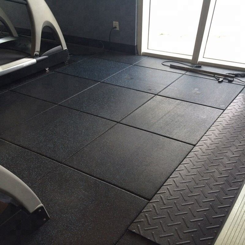 Gym Rubber Floor Mat - Manufacturer - Wear Resistant ISO Black Toxic Layer Surface