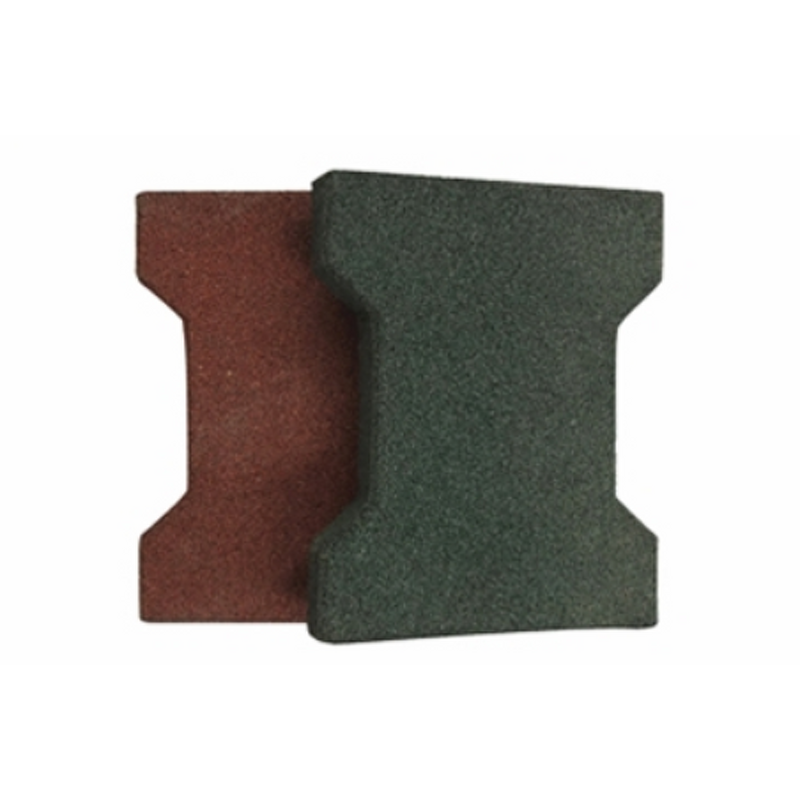 Rubber Pavers - Manufacturer - 45mm Grey Dog Bone Outdoor Playground Floor