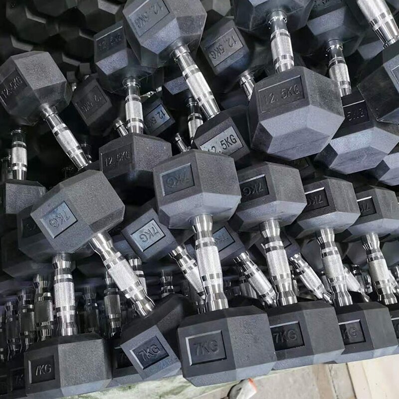 Hex Dumbbell - Manufacturer - Hot Sell Fixed Rubber Coated Gym Fitness Weights