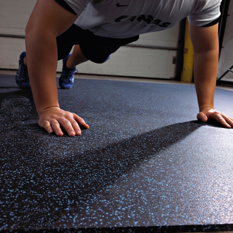 Gym Rubber Tile - Manufacturer - 20mm EPDM Black Floor Equipment Anti-slip Mat