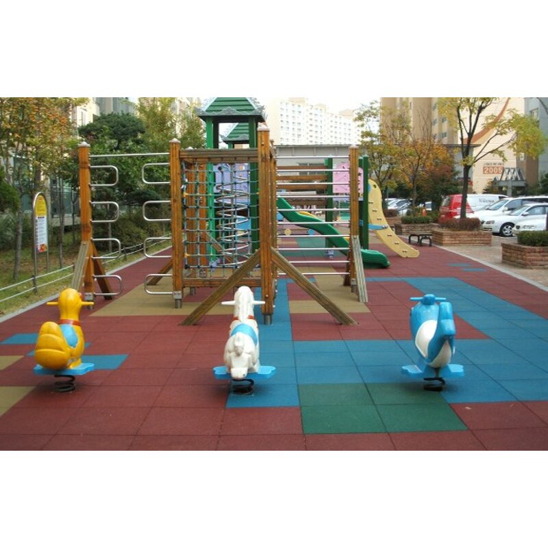 Outdoor Rubber Tile - Manufacturer - Colorful Cheap Playground Durable Floor Mat