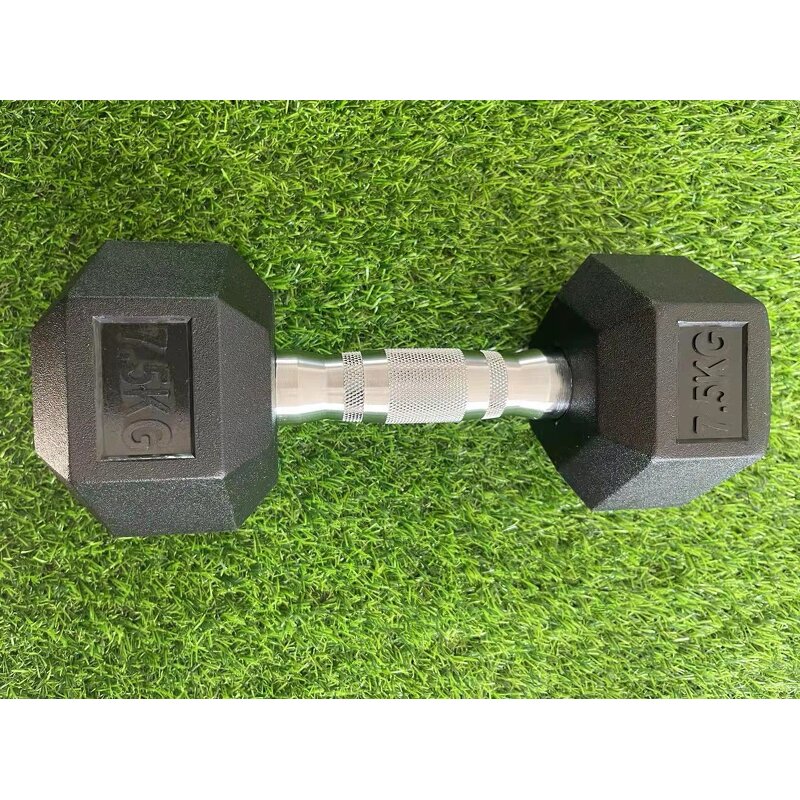 Hex Dumbbell - Manufacturer - Gym Home Fitness Rubber Hexagonal Set Weights