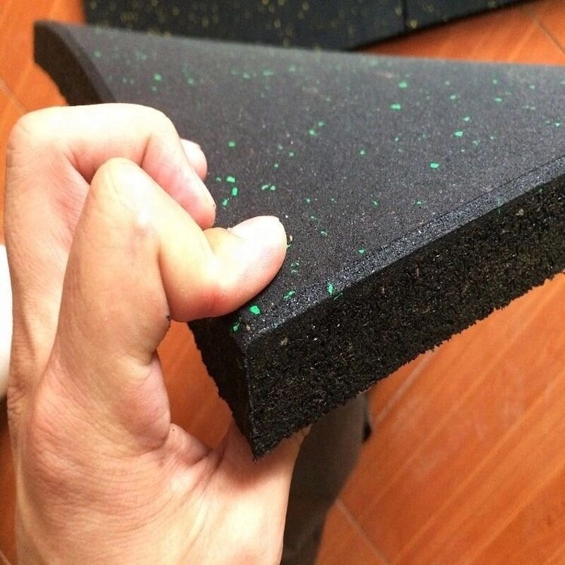 Gym Rubber Tile - Manufacturer - 20mm EPDM Black Used Floor Equipment Fitness Mat