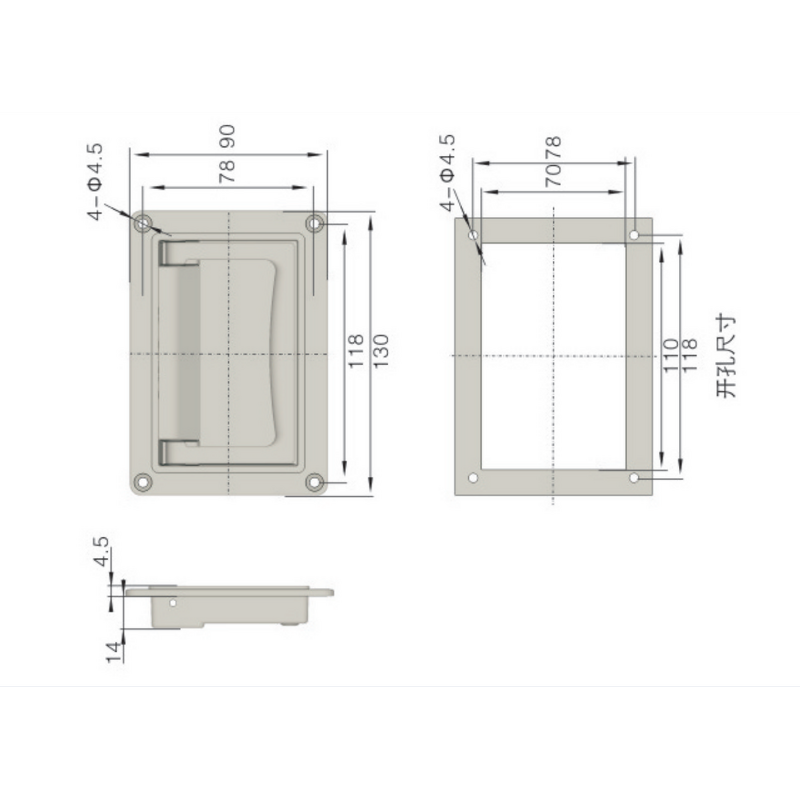 Concealed Pull Latch - Manufacturer - LS125 Zinc Alloy Box Chinese Dresser Plastic Small Handle
