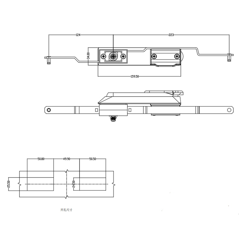 Quarter Turn Key Lock - Manufacturer - Stainless Steel 304 Double Bit Square Triangle Hex