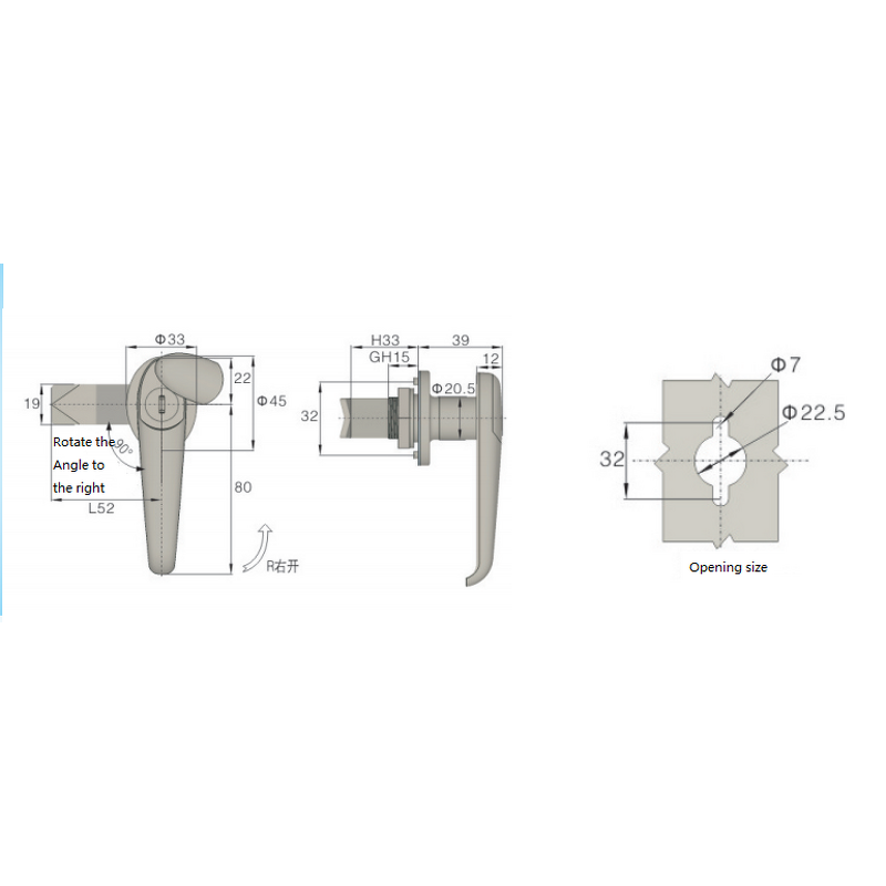 Swing Door Handle - Manufacturer - Zinc Alloy Electrical Control Panel Switchboard Cabinet