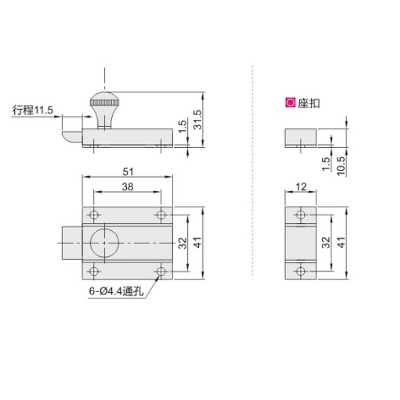 Adjustable Toggle Latch - Manufacturer - Hengsheng DK639 Galvanized Iron Toolbox Car Buckle