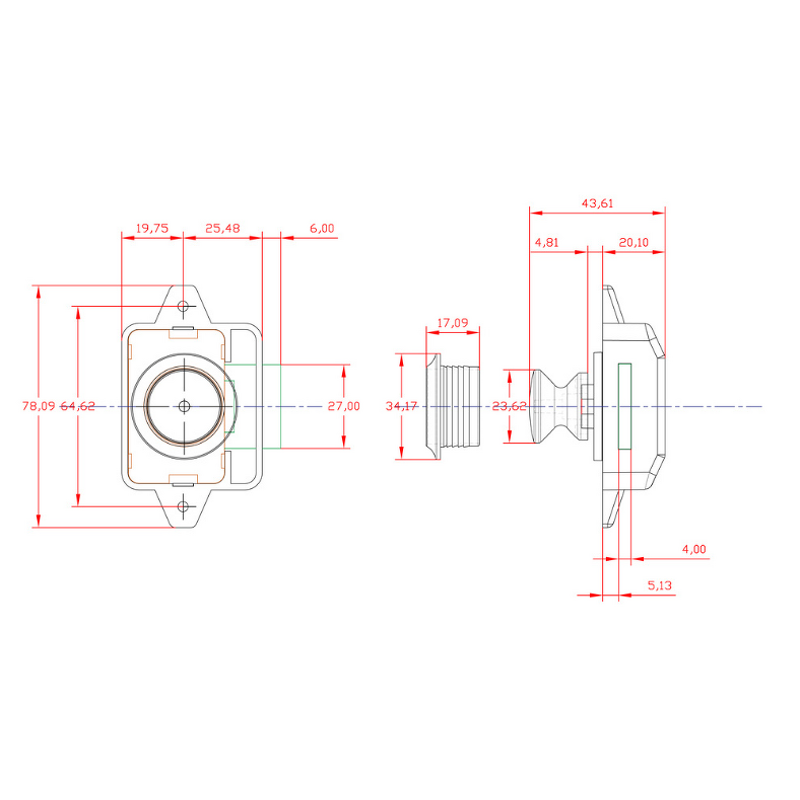 High Safety Cam Lock - Manufacturer - MS802 Zinc Alloy Quarter Turn Cylinder Distribution