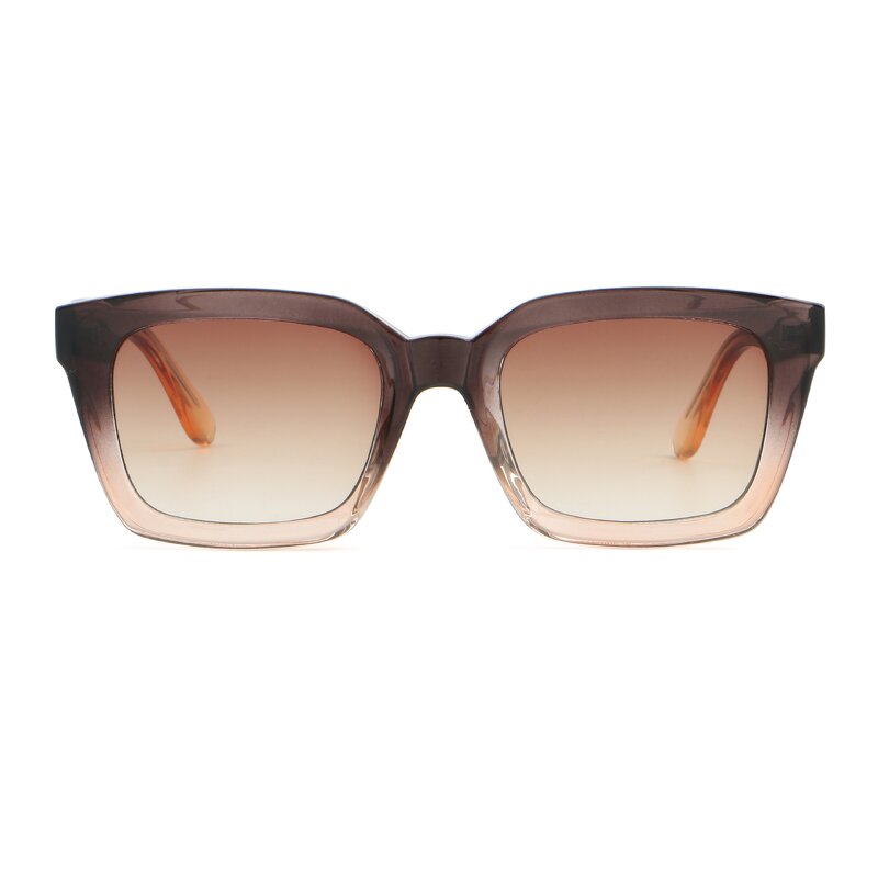 Sunglasses Manufacturer - New Arrival Unisex Polygonal Gradient Frameless Edge-Cut UV400 Multi-Colored PC