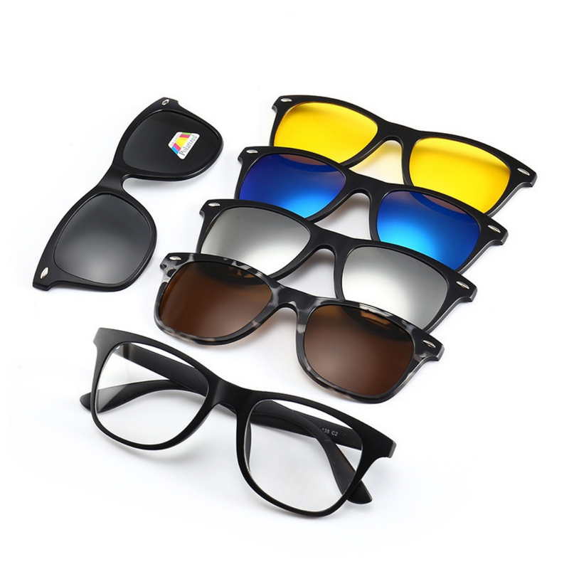 Glasses Manufacturer - Custom Logo Women TR90 Cat Eye Blue Light UV400 Clip Sunglasses