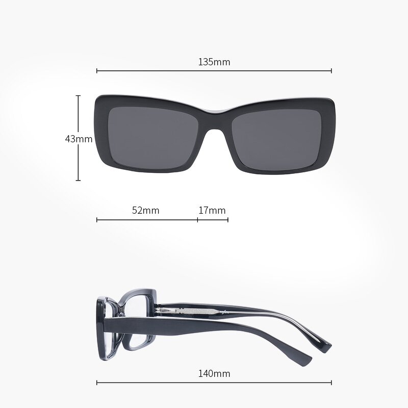 Sunglasses Manufacturer - Hot Sale Fashionable Magnetic Cat-eye Transparent Frame Anti Blue Light Polarizing