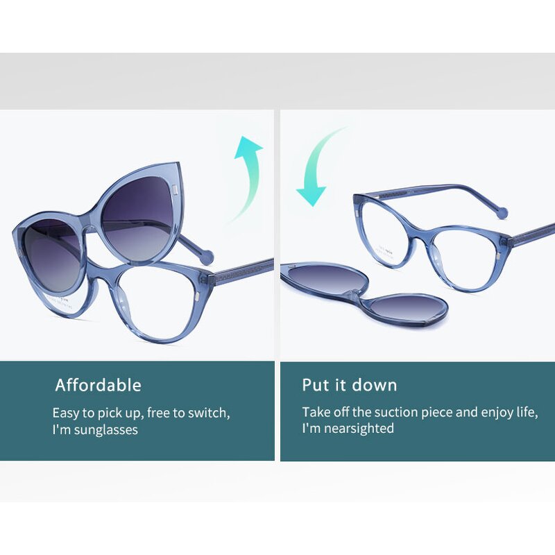 Sunglasses Manufacturer - In Stock Folding Fashionable Square Frame Outdoor Sun protection Unisex Clip on