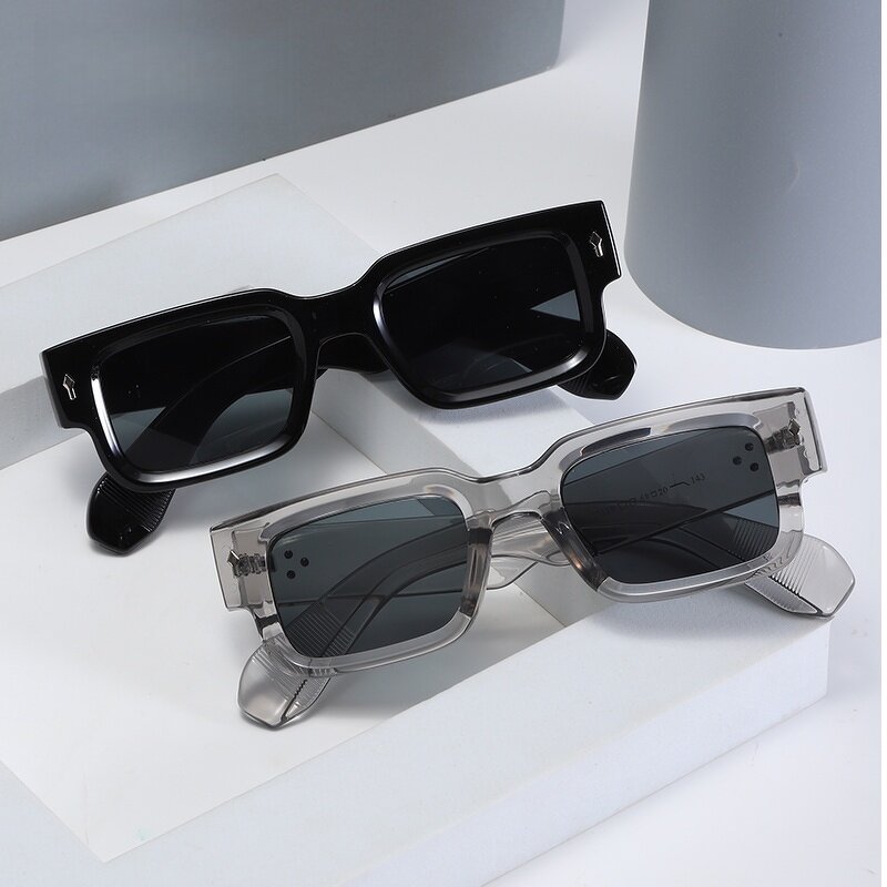Sunglasses Manufacturer - Unisex Vintage Square Frame with Custom Logo & UV Protection for Outdoor