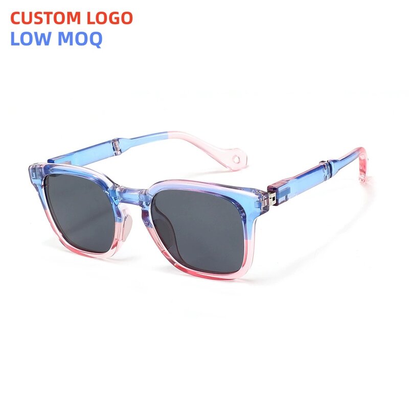 Kids Sunglasses Manufacturer - Square TR90 Frame Polarized with Custom Logo & UV400 Lens Foldable