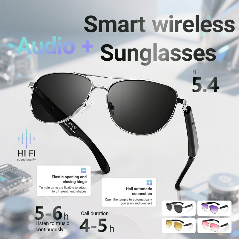 Smart Glasses Manufacturer - New Product High Definition Nylon Lenses Automatic for Making Calling Men Women