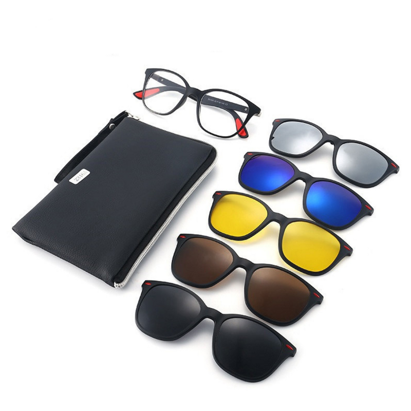 Glasses Manufacturer - Custom Logo Women TR90 Cat Eye Blue Light UV400 Clip Sunglasses