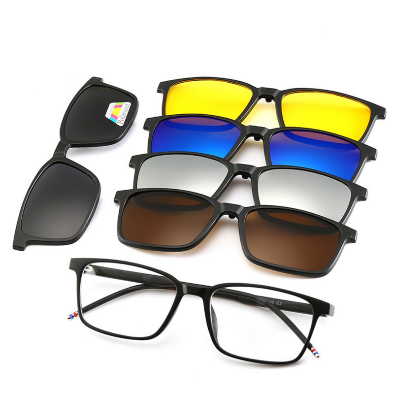 Glasses Manufacturer - Custom Logo Women TR90 Cat Eye Blue Light UV400 Clip Sunglasses