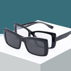 Sunglasses Manufacturer - Hot Sale Fashionable Magnetic Cat-eye Transparent Frame Anti Blue Light Polarizing