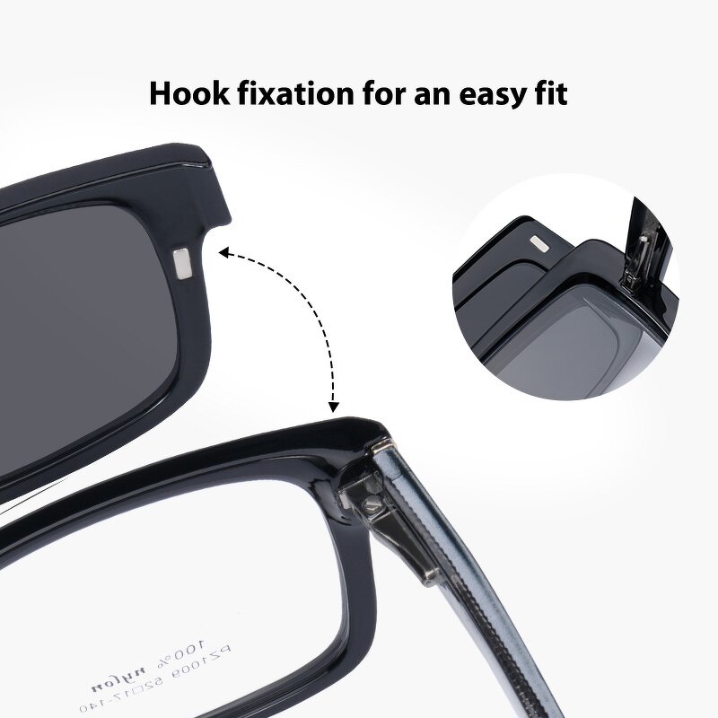 Sunglasses Manufacturer - Hot Sale Fashionable Magnetic Cat-eye Transparent Frame Anti Blue Light Polarizing