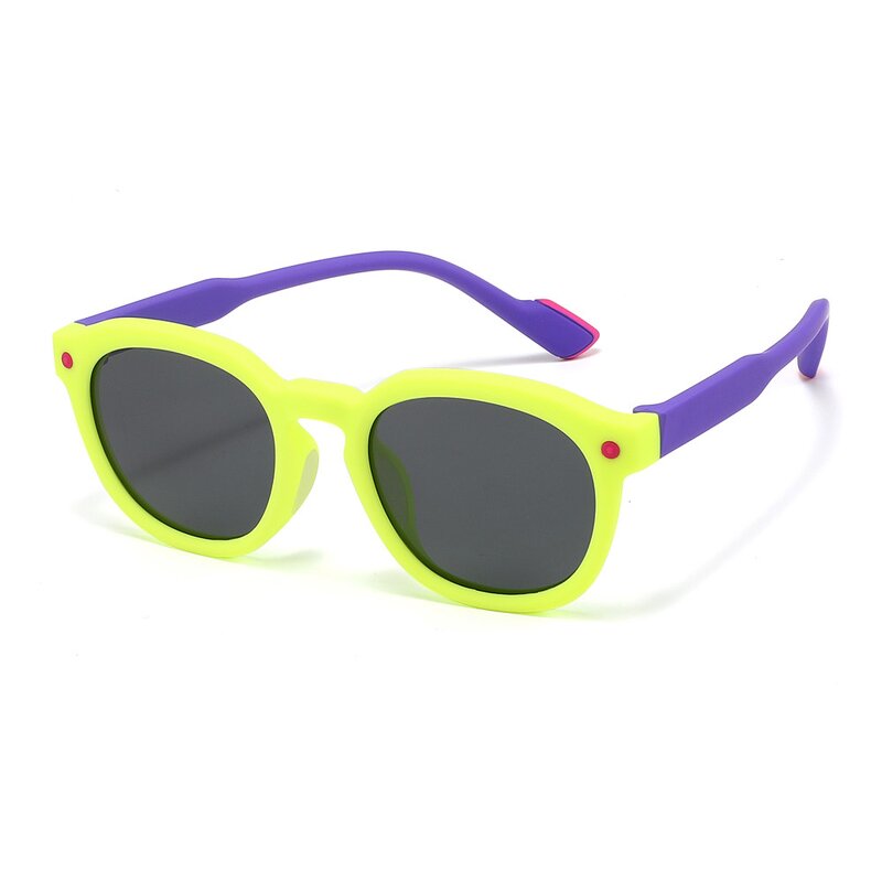 Kids Sunglasses Manufacturer - Trendy Oval Flexible TPEE Frame Polarized with UV400 for Eye Protection